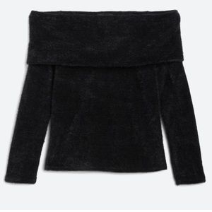 Black off the shoulder sweater